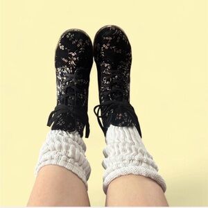 Dr. Martens Black Floral Boots